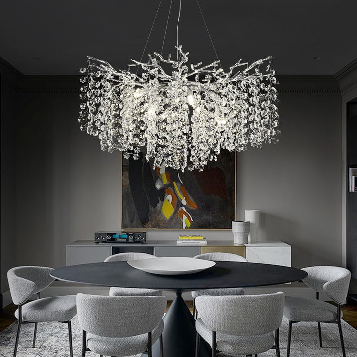 Branch Snow Tree Crystal Chandelier 30" 40" 55"
