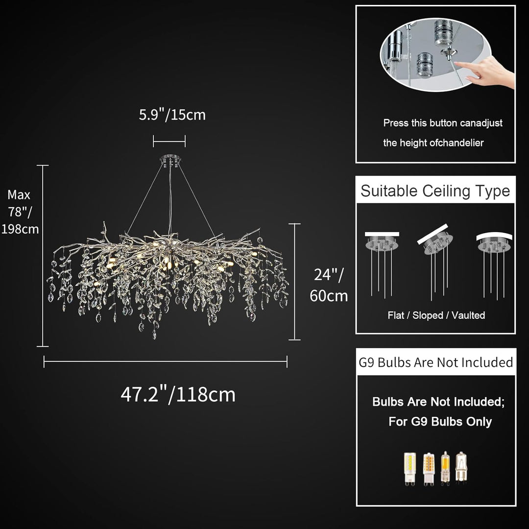 Branch Tree Chandelier 47"