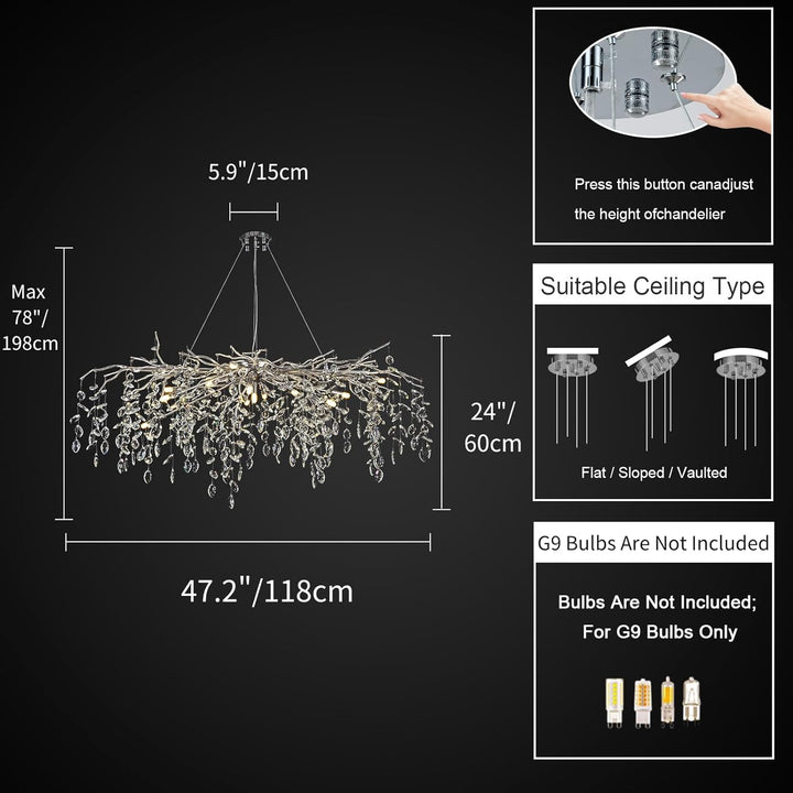 Branch Tree Chandelier 47"