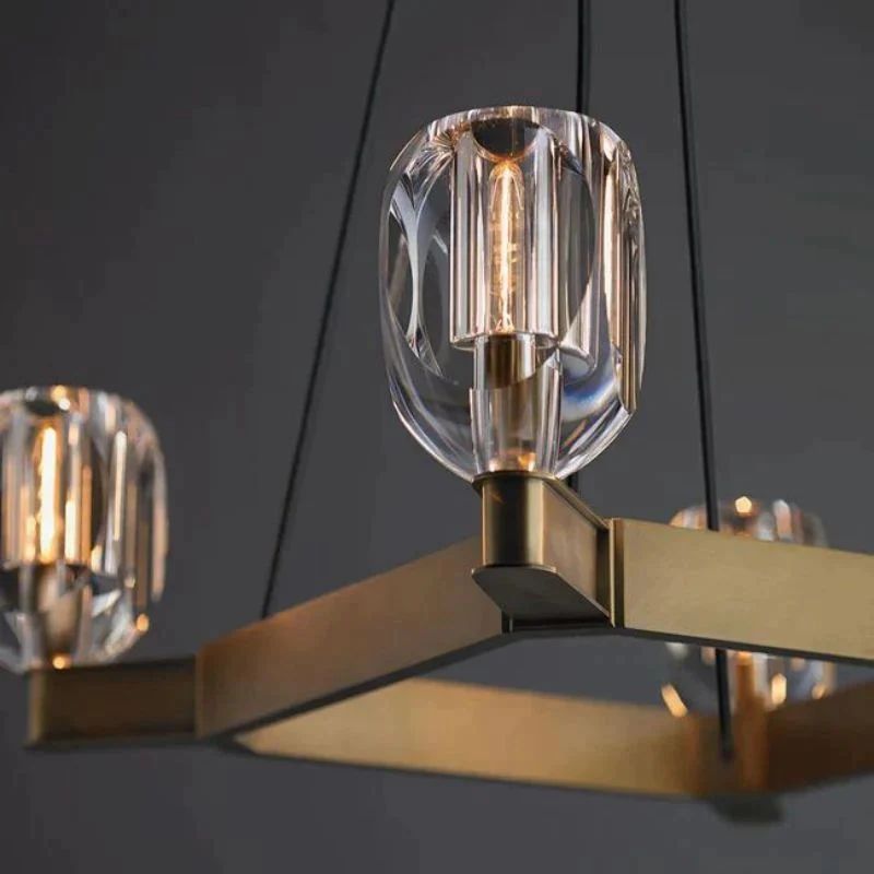 Xina Contemporary 4-Lights Dining Square Chandelier