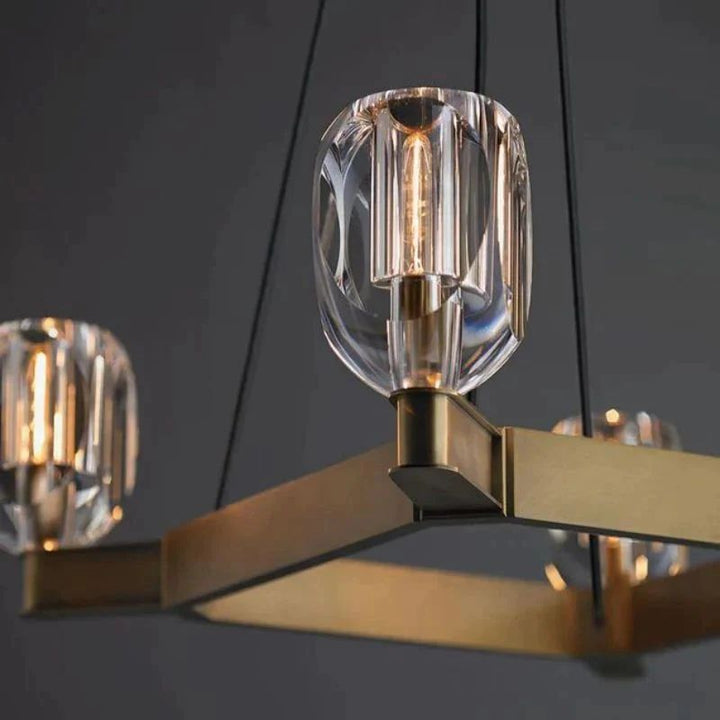 Xina Contemporary 4-Lights Dining Square Chandelier