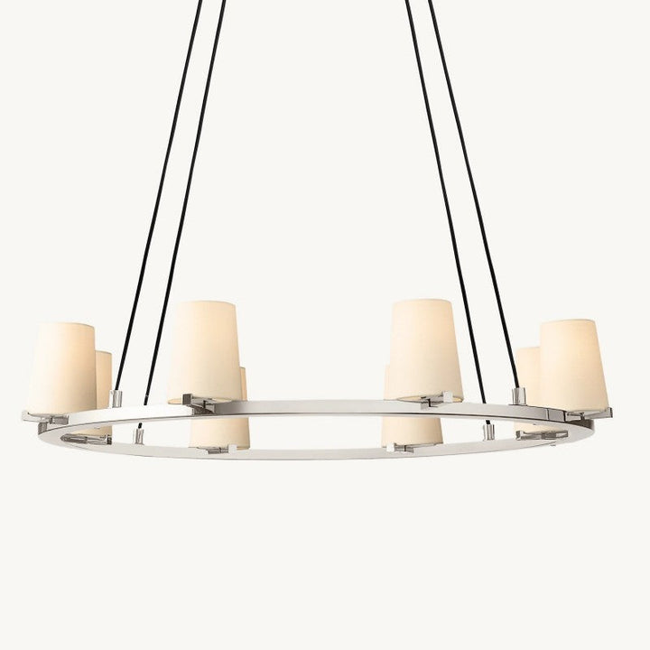 Briesha Fabric Shade Round Chandelier 36"