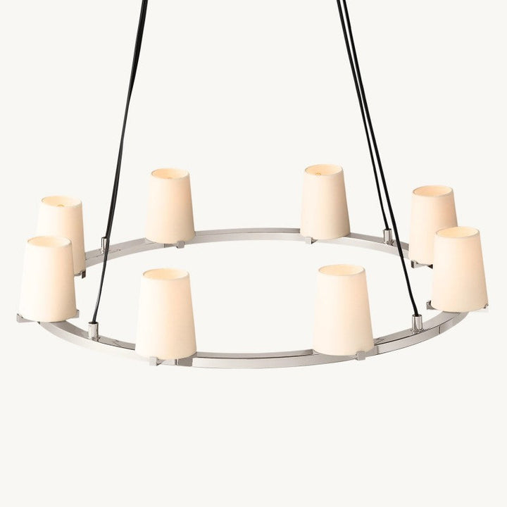 Briesha Fabric Shade Round Chandelier 36"
