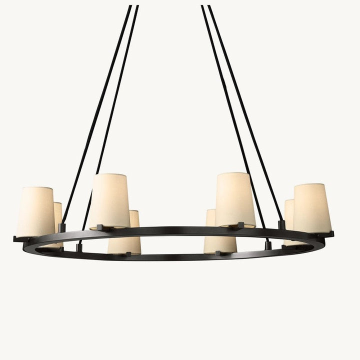 Briesha Fabric Shade Round Chandelier 36"
