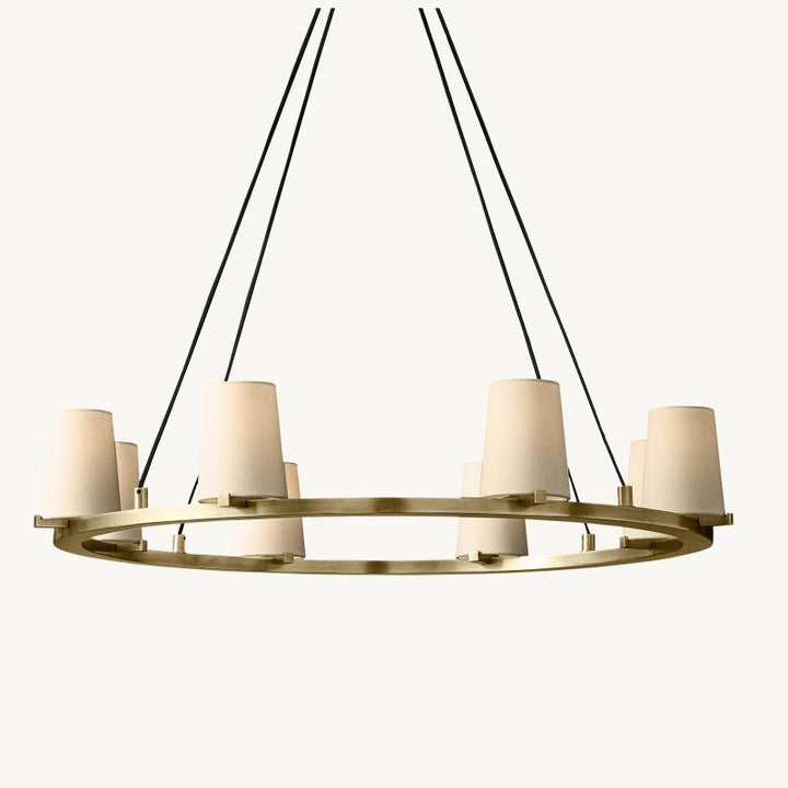 Briesha Fabric Shade Round Chandelier 36"