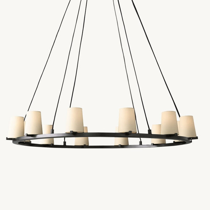 Briesha Fabric Shade Round Chandelier 48"