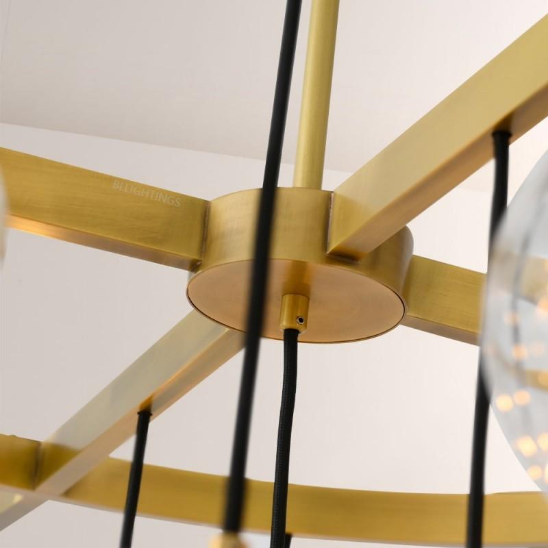 Cabrette Clear Glass Round Chandelier 48”