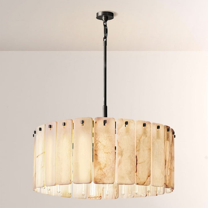 Calama Alabaster Round Chandelier 36"