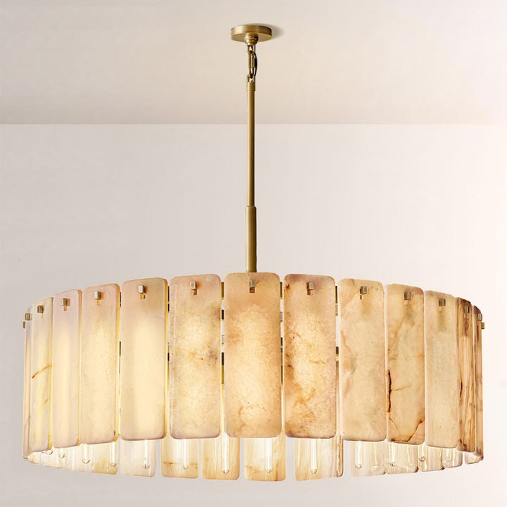 Calama Alabaster Round Chandelier 48"