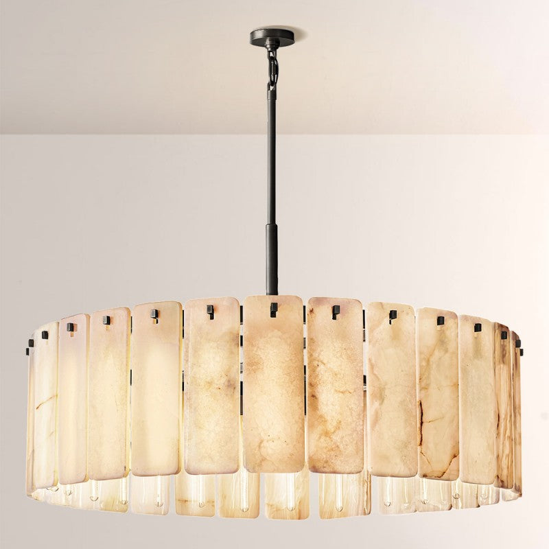 Calama Alabaster Round Chandelier 48"