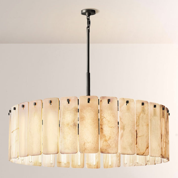 Calama Alabaster Round Chandelier 48"