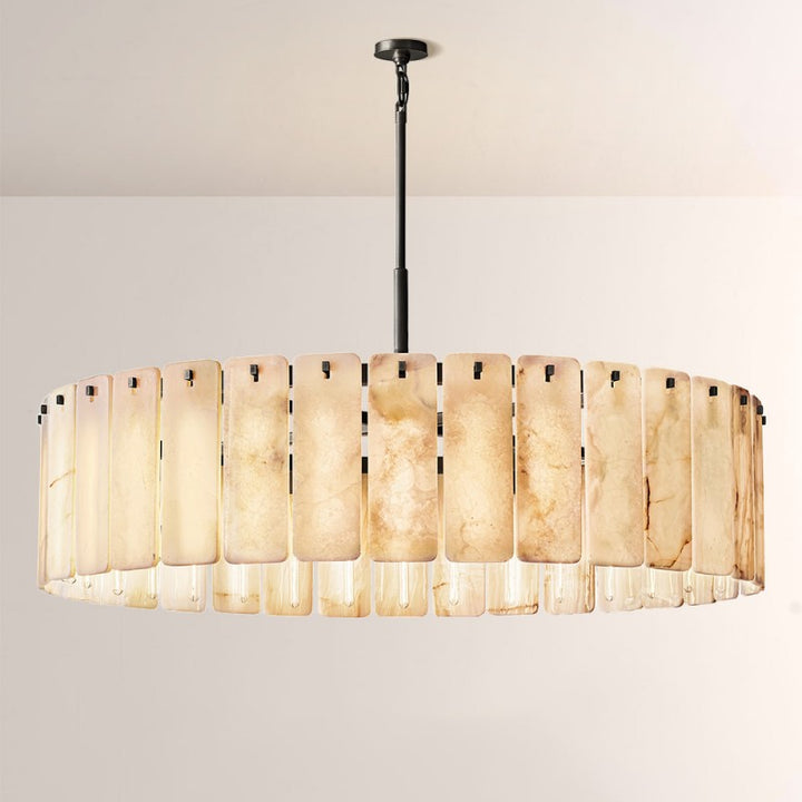 Calama Alabaster Round Chandelier 60"