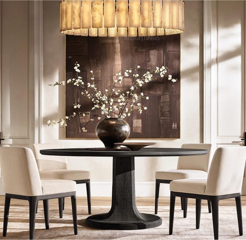 Calama Alabaster Round Chandelier 60"