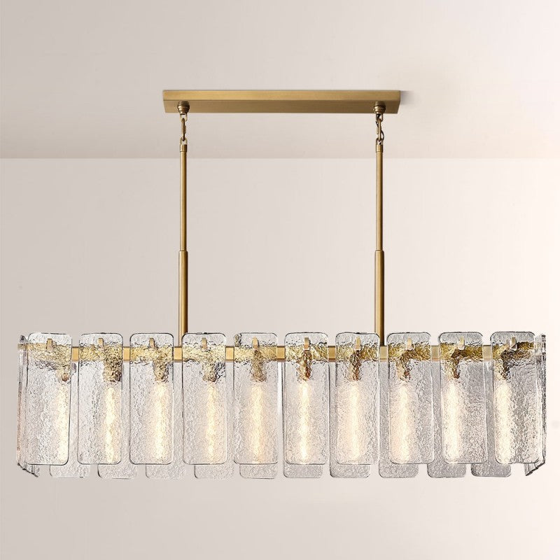 Calama Glass Rectangular Chandelier 60"