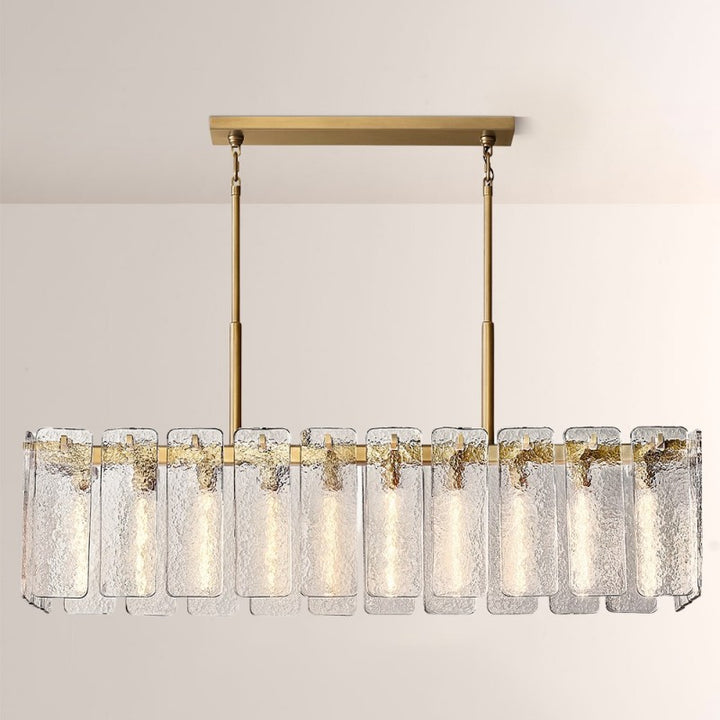 Calama Glass Rectangular Chandelier 60"