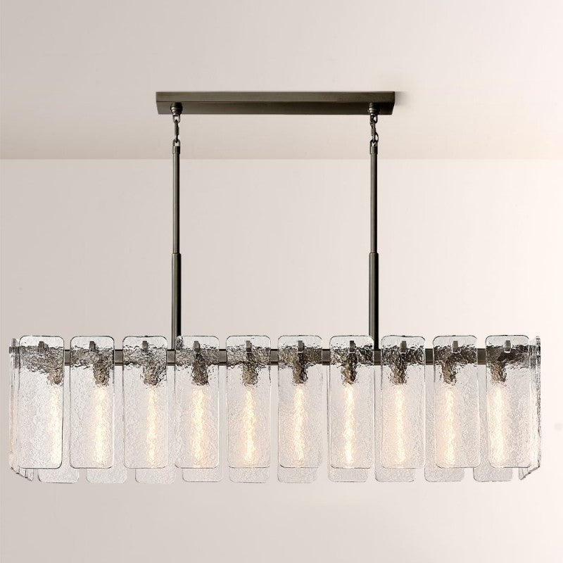 Calama Glass Rectangular Chandelier 60"
