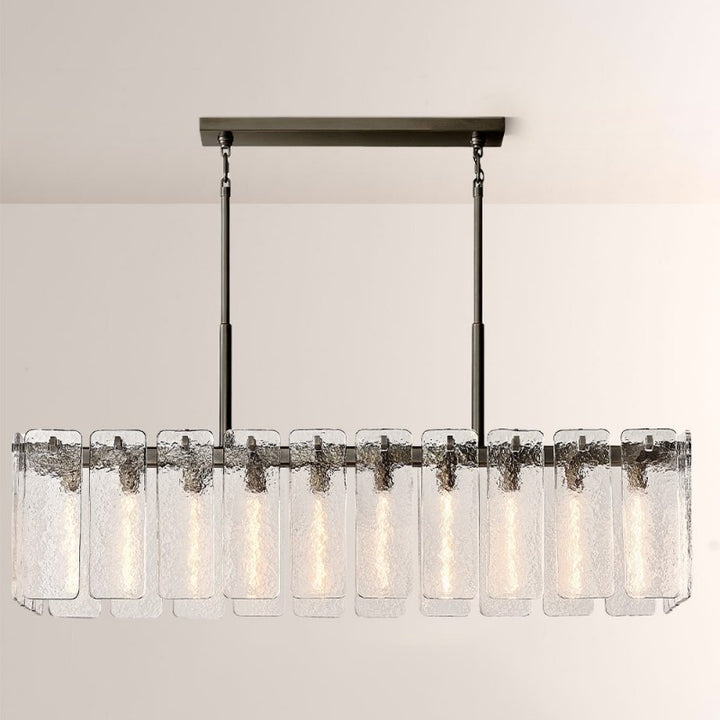 Calama Glass Rectangular Chandelier 60"