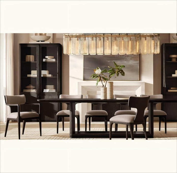 Calama Glass Rectangular Chandelier 60"