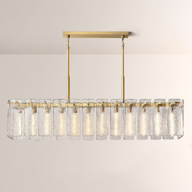 Calama Glass Rectangular Chandelier 72"
