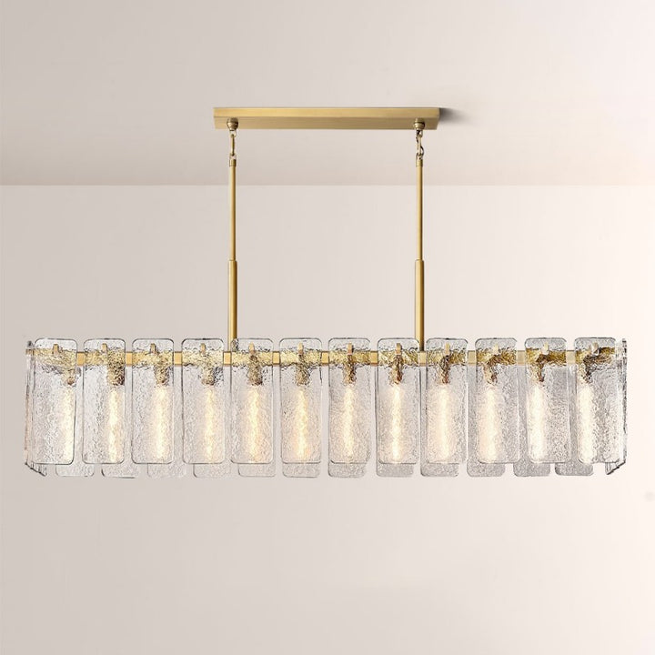 Calama Glass Rectangular Chandelier 72"