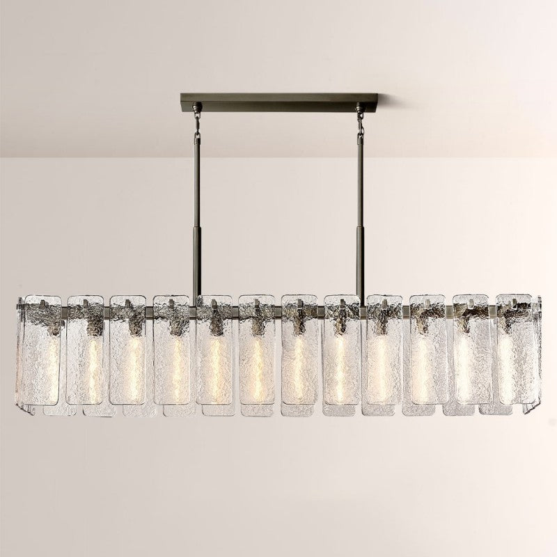 Calama Glass Rectangular Chandelier 72"