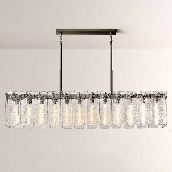 Calama Glass Rectangular Chandelier 72"