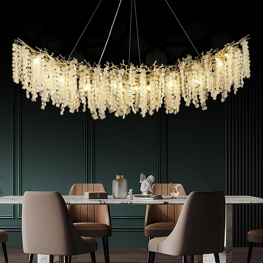 Cathy Crystal Tree Branch Linear Chandelier 72"