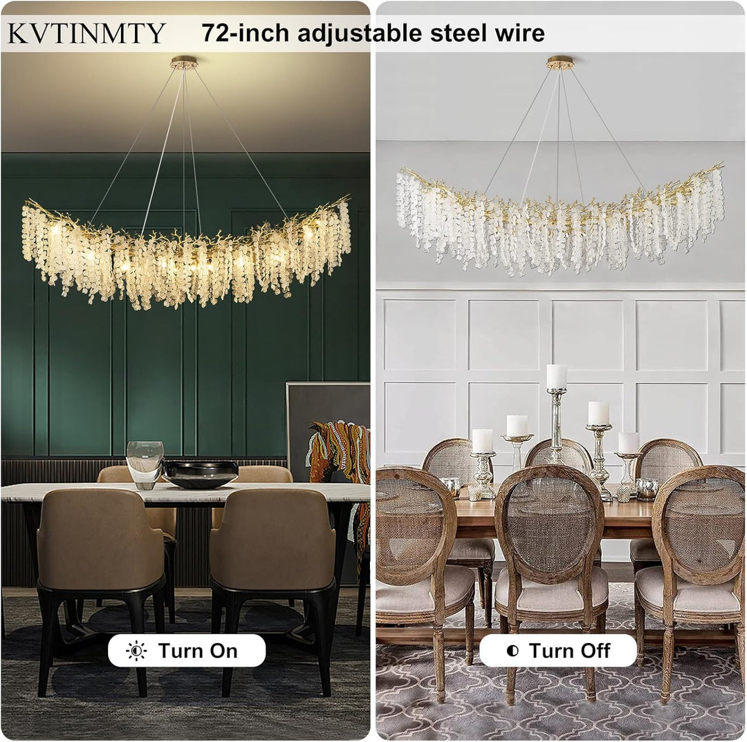 Cathy Crystal Tree Branch Linear Chandelier 72"