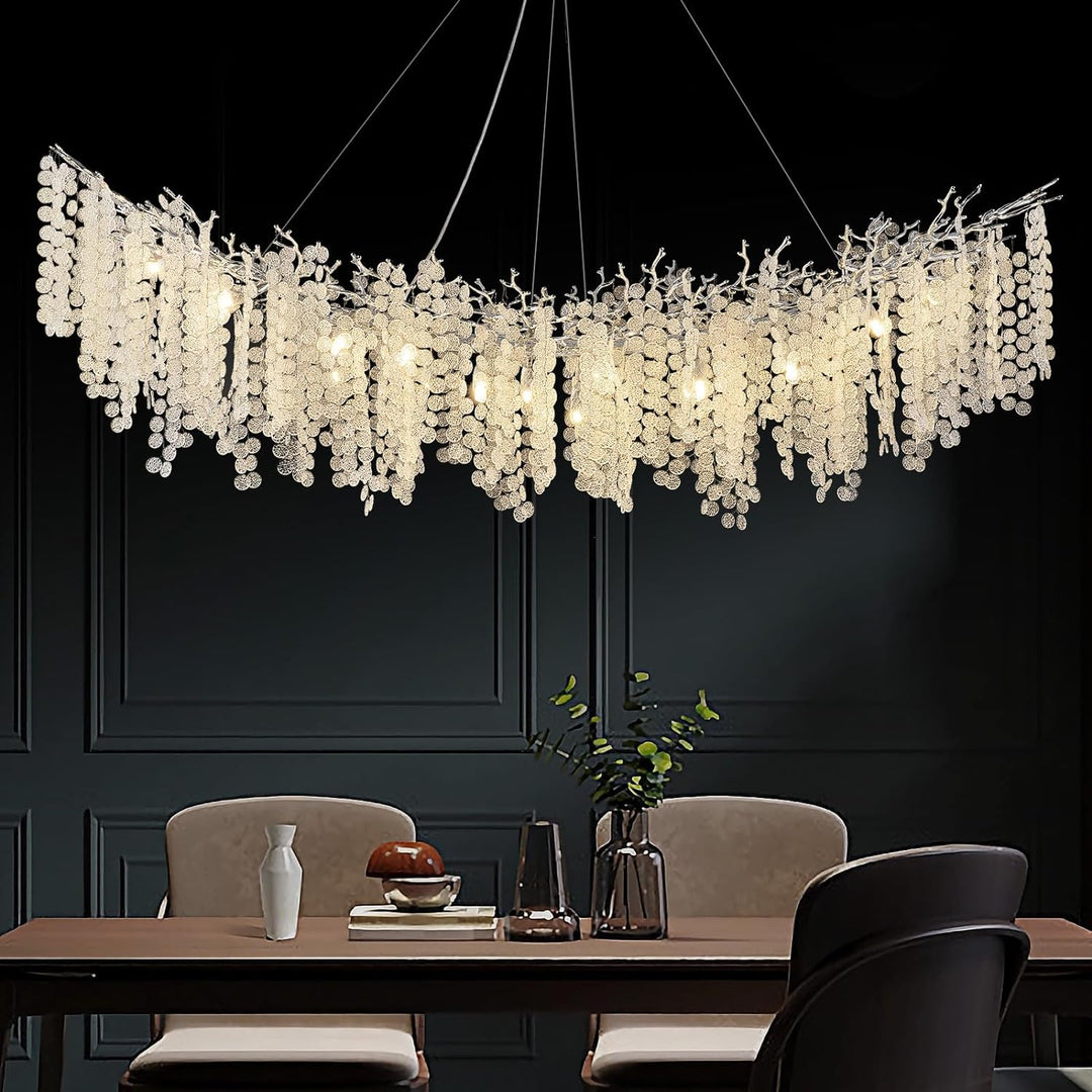 Cathy Crystal Tree Branch Linear Chandelier 72"