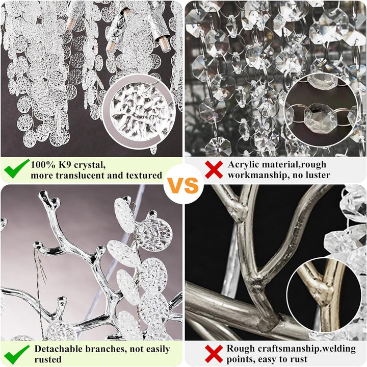 Cathy Crystal Tree Branch Linear Chandelier 72"