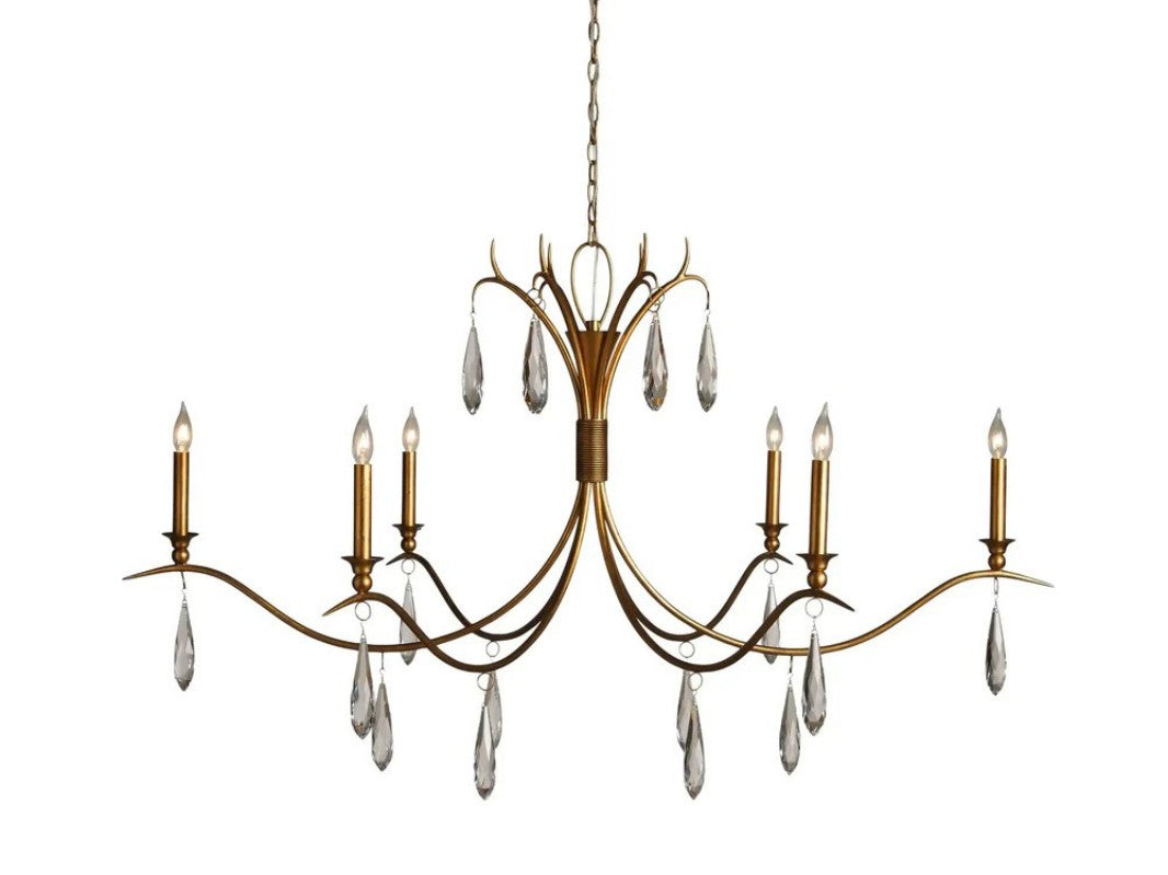 Celine Crystal Chandelier 36" 59"