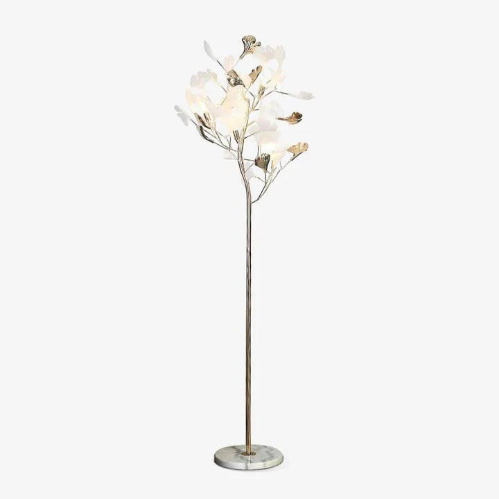 Ceramic Ginkgo Leaf Floor Lamp