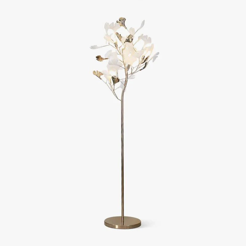 Ceramic Ginkgo Leaf Floor Lamp