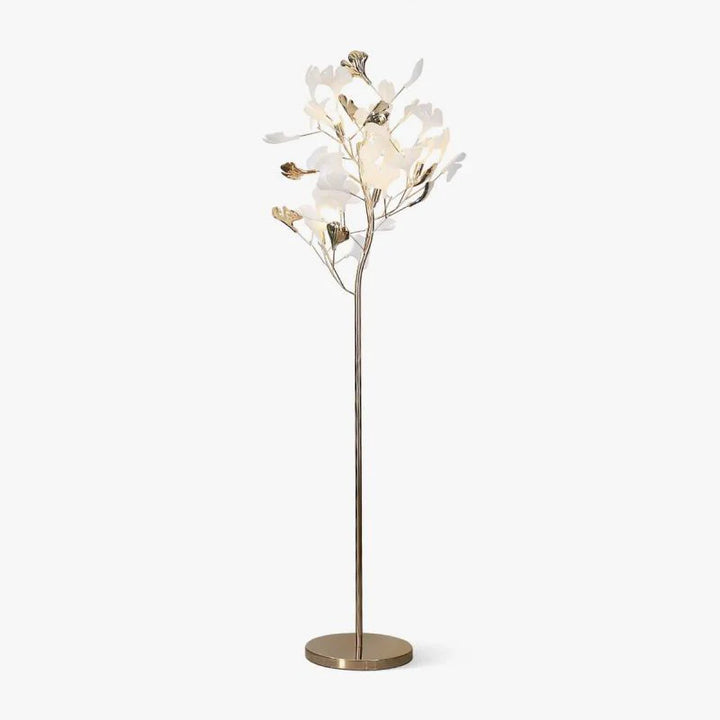 Ceramic Ginkgo Leaf Floor Lamp