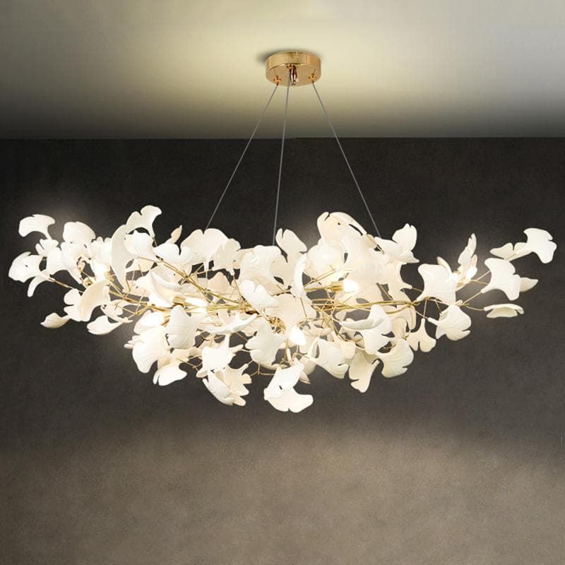 Ceramic Ginkgo Branch Chandelier
