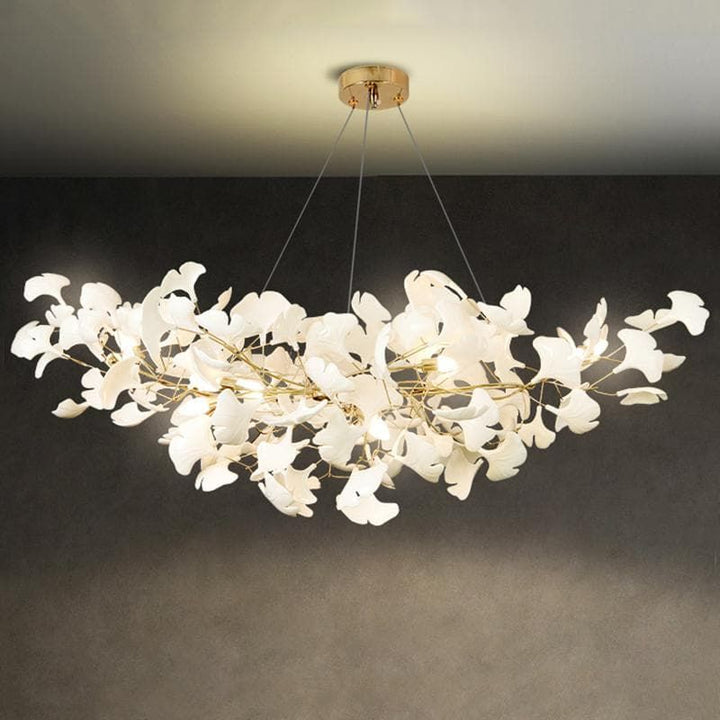 Ceramic Ginkgo Branch Chandelier