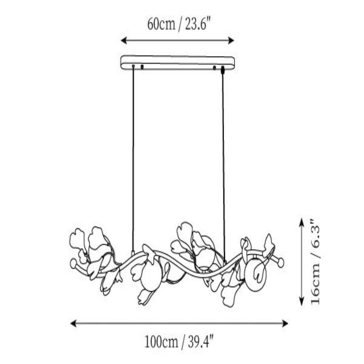 Ceramic Glass Chandelier