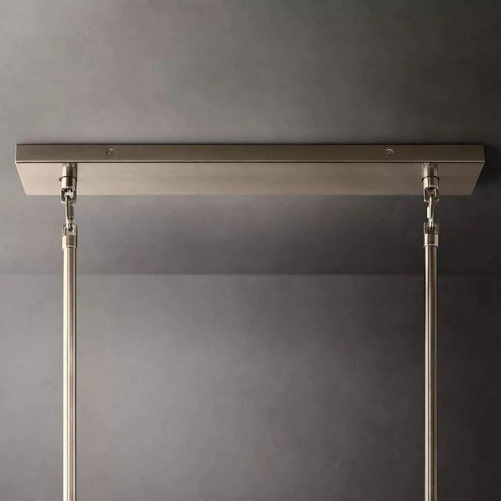 Vicky Clear Glass Tiered Rectangular Chandelier 54" For Living Room