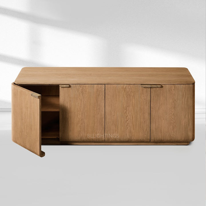 Cira Solid Wood 4-Door Sideboard