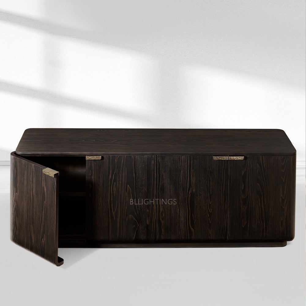 Cira Solid Wood 4-Door Sideboard