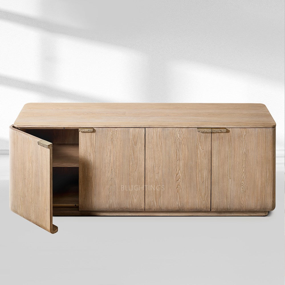 Cira Solid Wood 4-Door Sideboard