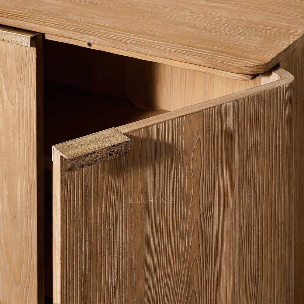 Cira Solid Wood 4-Door Sideboard