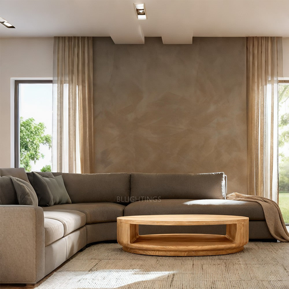 Cira Solid Wood Open Round Coffee Table