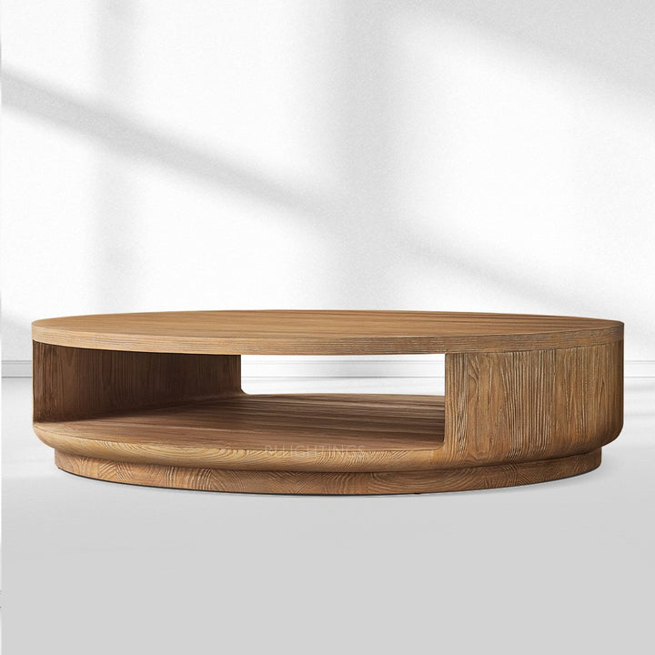 Cira Solid Wood Open Round Coffee Table