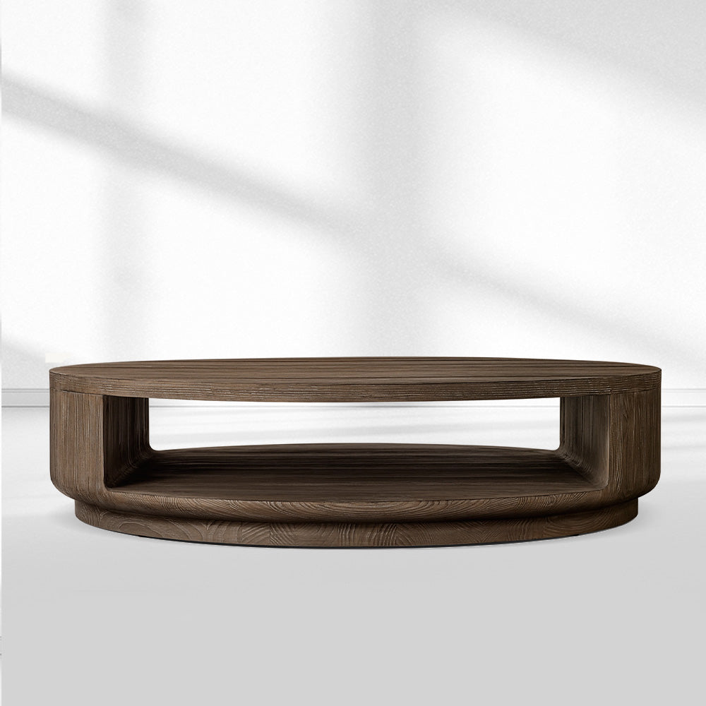 Cira Solid Wood Open Round Coffee Table