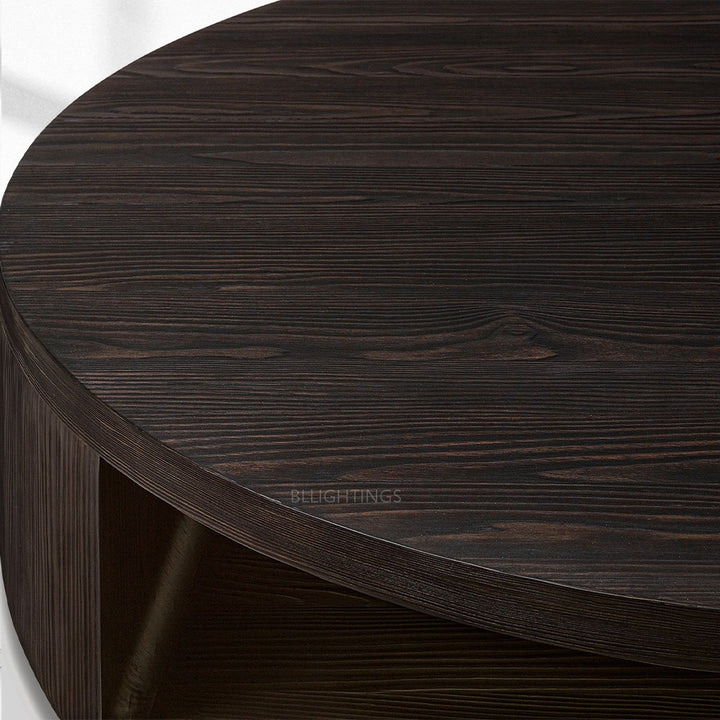 Cira Solid Wood Open Round Coffee Table