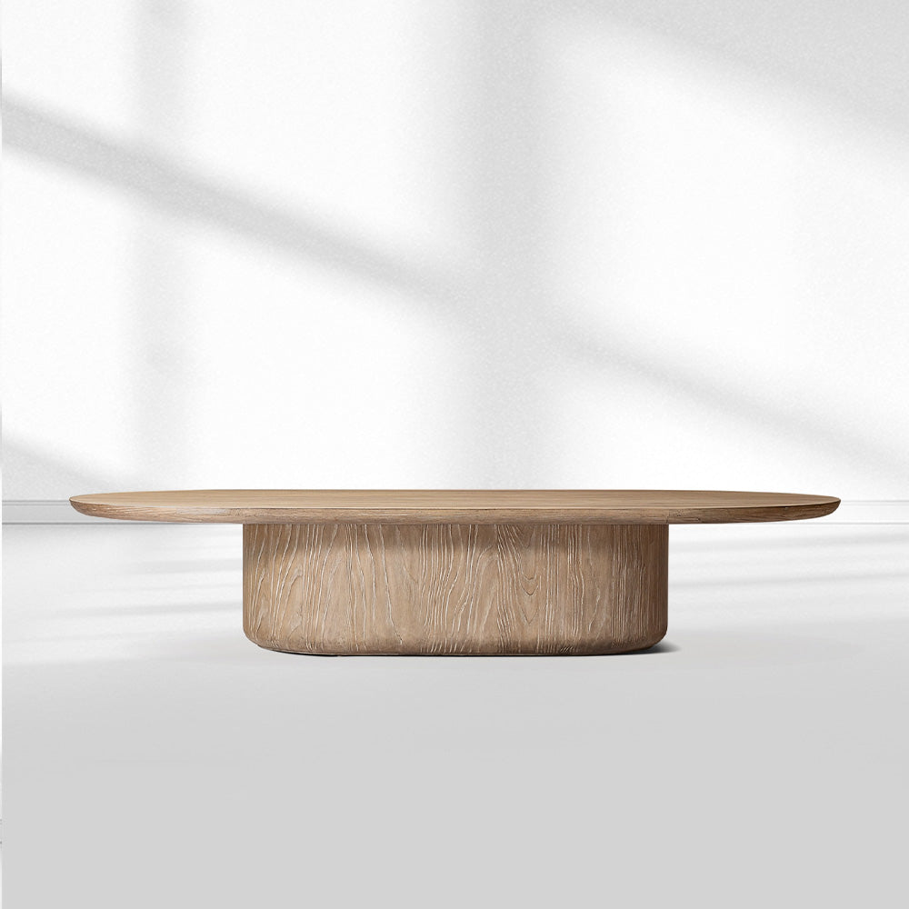 Cira Solid Wood Pedestal Coffee Table