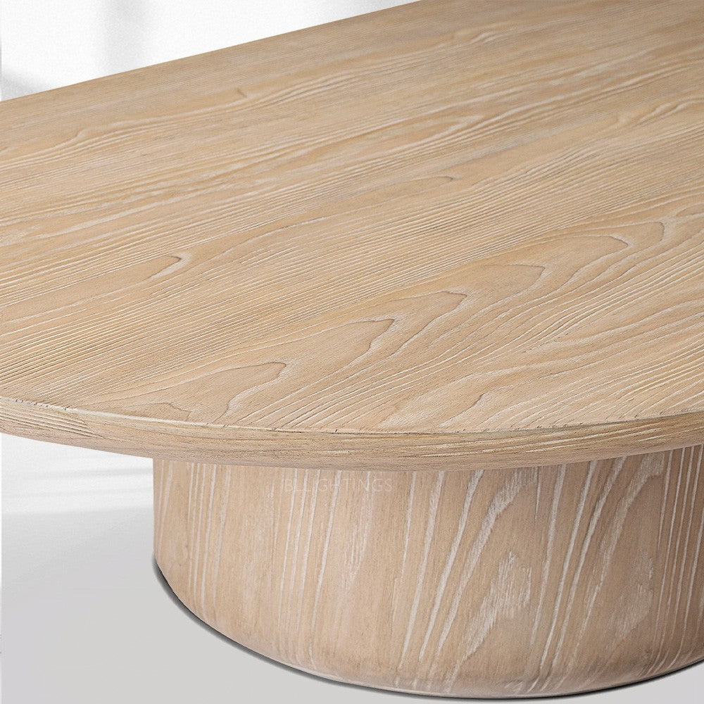 Cira Solid Wood Pedestal Coffee Table