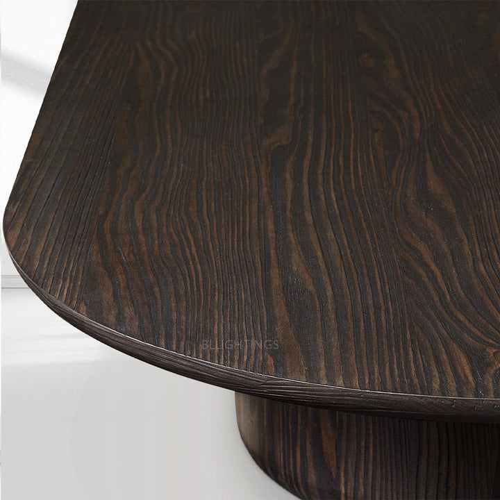 Cira Solid Wood Pedestal Coffee Table