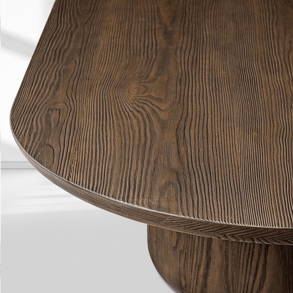 Cira Solid Wood Pedestal Coffee Table